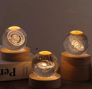 Luz Noturna 3D - Bola de Cristal de Vidro