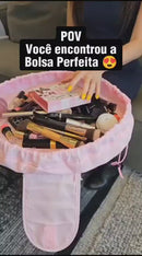 Saco Organizador de Maquiagem Expansível Para Viagens