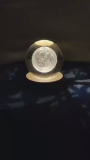 Luz Noturna 3D - Bola de Cristal de Vidro